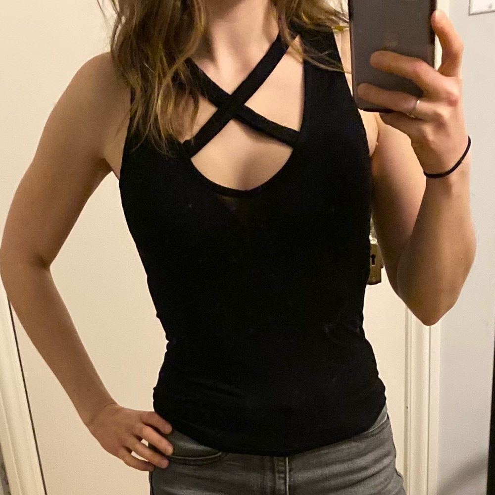 Black tank top